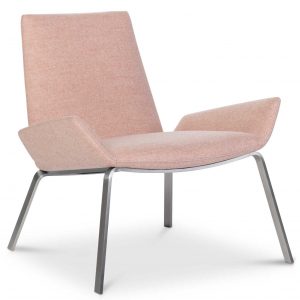 Design on Stock Komio fauteuil rvs onderstel stof Synergy LDS74