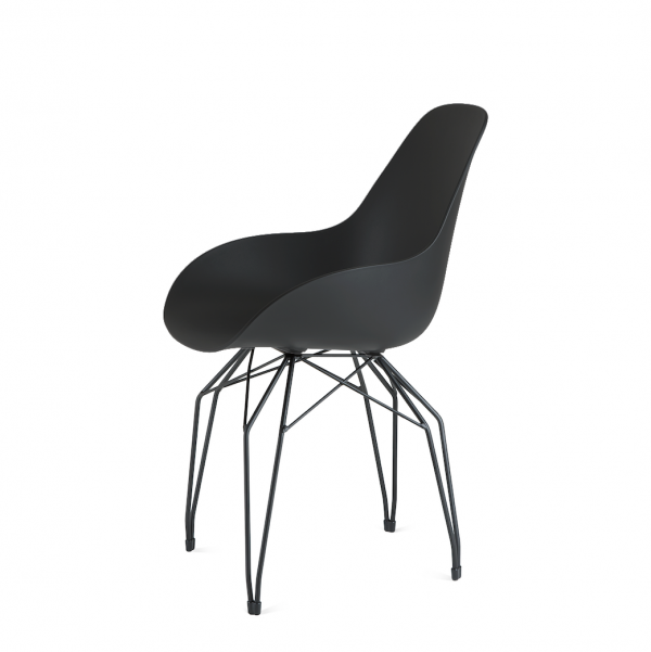 Kubikoff Diamond stoel - Dimple closed - Zwart onderstel - Goedkope eetkamerstoel - Design