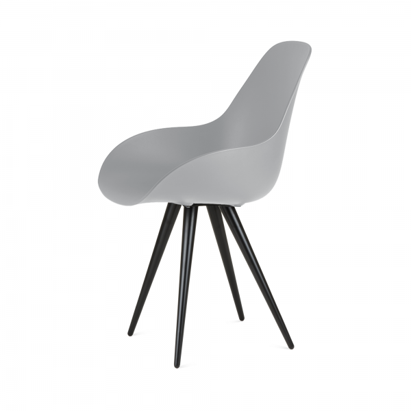 Kubikoff Angel stoel - Dimple closed - Zwart onderstel - Design eetkamerstoel kuip
