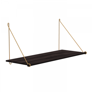 We Do Wood Loop Shelf Dark - Bamboe plankensysteem - Brass