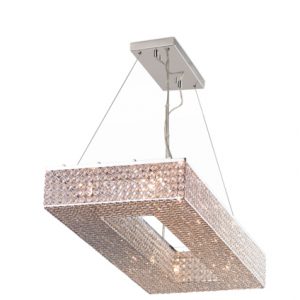 Linea Verdace Hanglamp 'Treasure' 100 x 40cm, met K9 Kristal