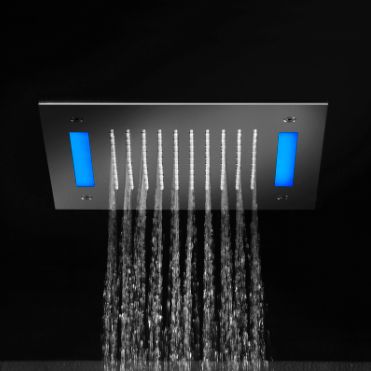 Hotbath Mate M172 hoofddouche vierkant 30cm met blauwe LED verlichting chroom