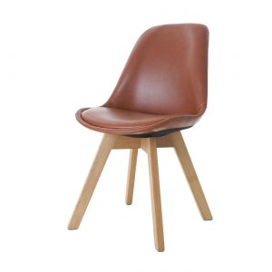 Essence Madera stoel - Kunstleren zitting - Houten onderstel - kuipstoel ? Scandinavisch ? design ? als Valido, Spin, Korsa, Bess