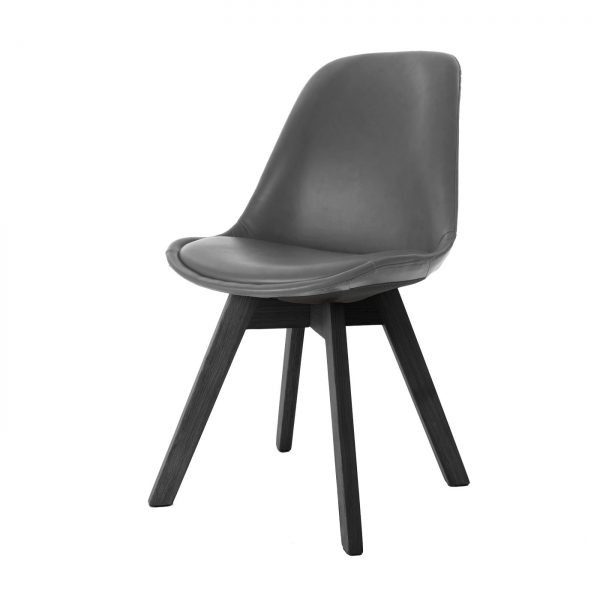 Essence Madera stoel - Kunstleren zitting - Zwart onderstel - kuipstoel ? Scandinavisch ? design ? als Valido, Spin, Korsa, Bess