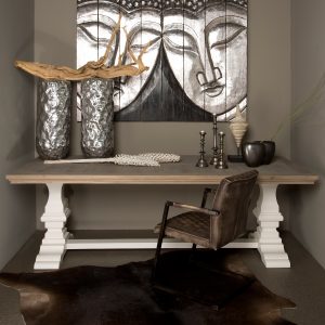 Tower Living Kloostertafel 'Toscana' 240 x 100cm, kleur wit