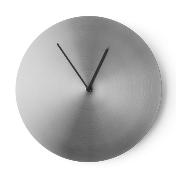 Menu Norm Wall Clock klok Brushed Stainless Steel