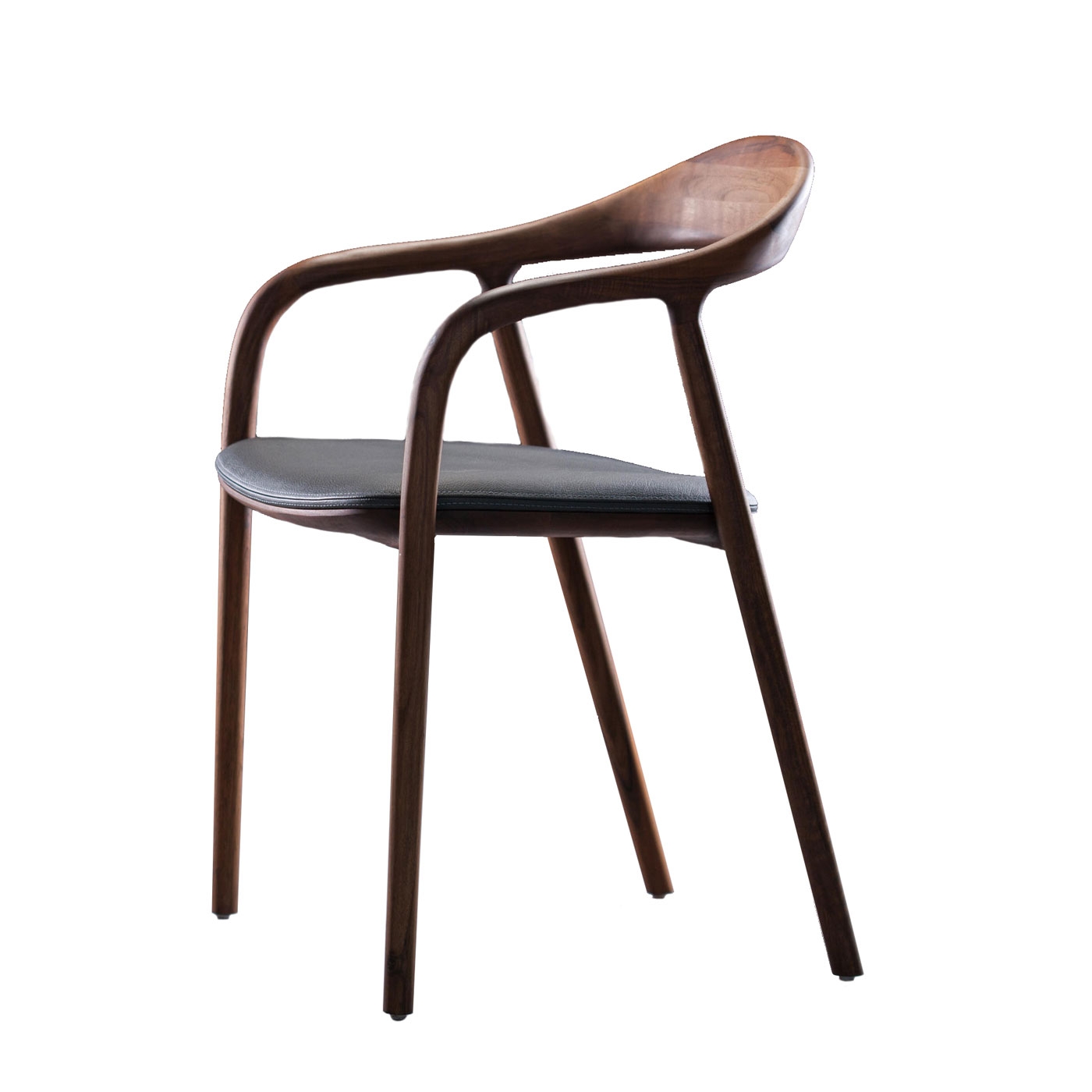 Artisan Neva Chair - Houten eetkamerstoel - Leer Massief hout