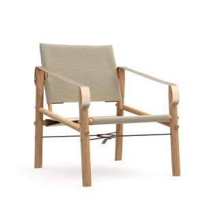 We Do Wood Nomad Chair - Bamboe stoel - Bekleding leer en canvas