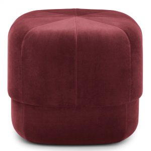 Normann Copenhagen Circus Velour poef small dark red