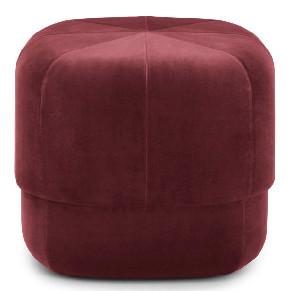 Normann Copenhagen Circus Velour poef small dark red