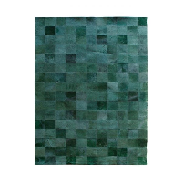 By-Boo vloerkleed 'Patchwork Leather' 160 x 230cm, kleur groen