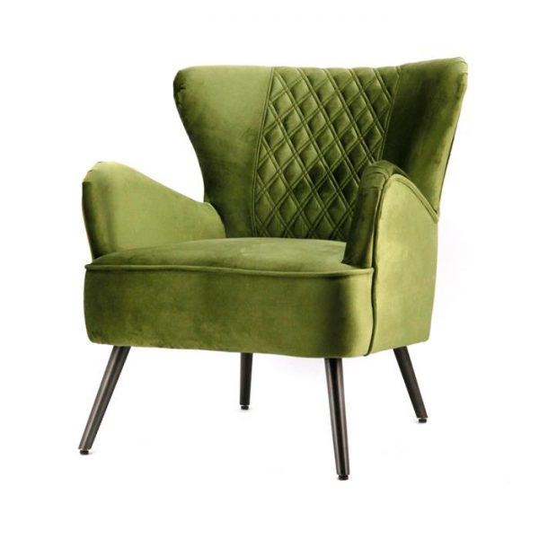 Eleonora Fauteuil 'Daisy Velvet' kleur groen