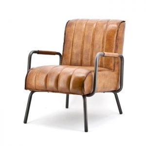 Eleonora Fauteuil 'Marvin' kleur cognac leder