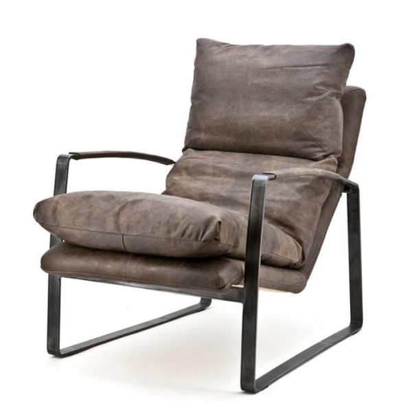 Eleonora Fauteuil 'Lex' kleur donkerbruin leder