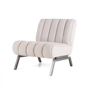 Eleonora Fauteuil 'Shevy' Canvas, kleur beige