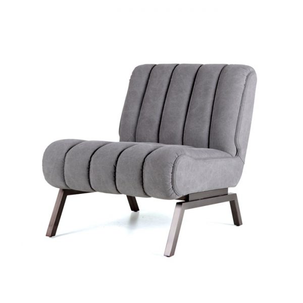 Eleonora Fauteuil 'Shevy' Canvas, kleur grijs