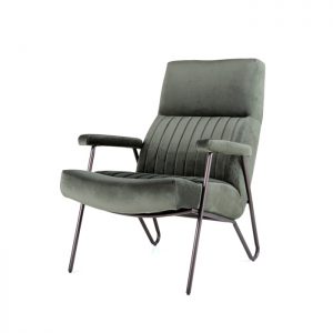 Eleonora Fauteuil 'William' Velvet, kleur groen