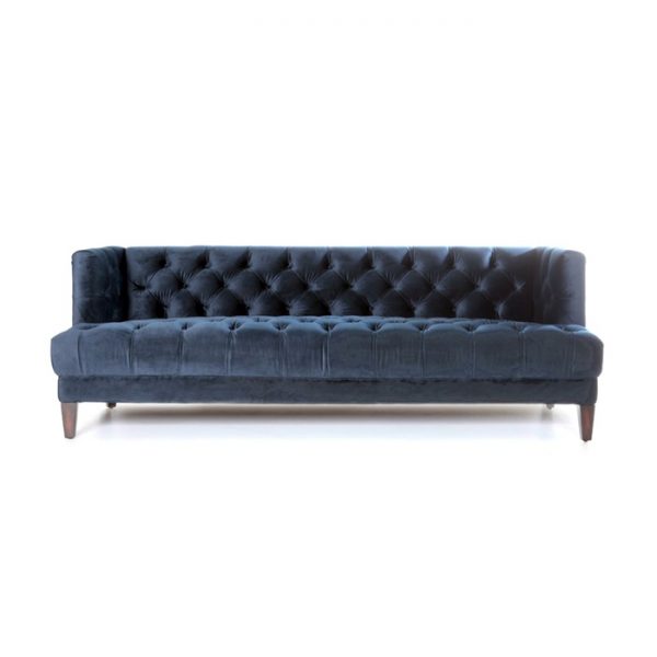 Eleonora Bank 'Vogue' Velvet 214cm, kleur blauw