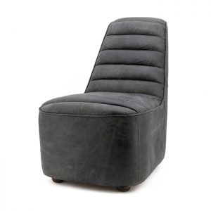 Eleonora Fauteuil 'Leonardo' Vintage Leder, kleur antraciet