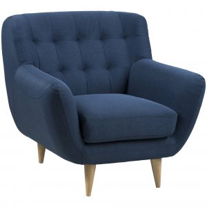 Fauteuil 'Frederik' kleur donkerblauw