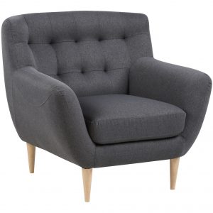 Fauteuil 'Frederik' kleur donkergrijs