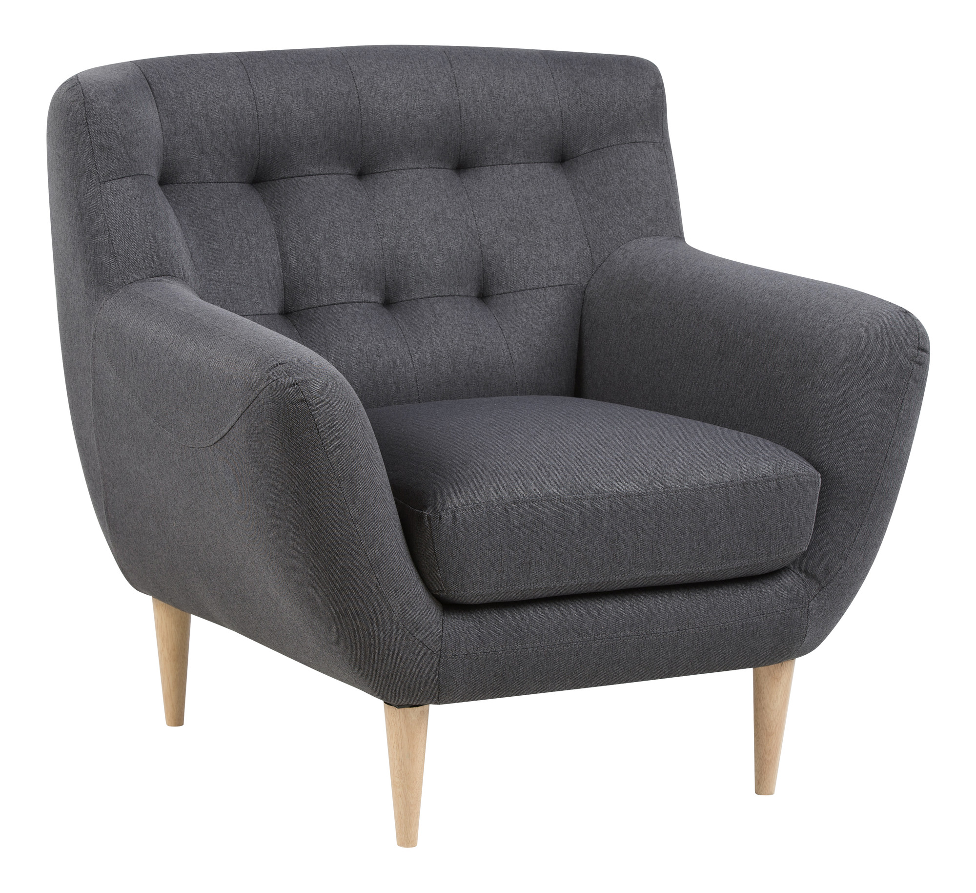 Fauteuil 'Frederik' kleur donkergrijs