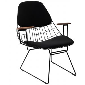 Pastoe FM06 fauteuil zwart met rugkussen Camira advantage black