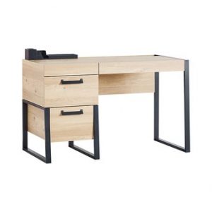 Bureau Irony - 126 x 85 x 63 cm - Blank eiken / antraciet