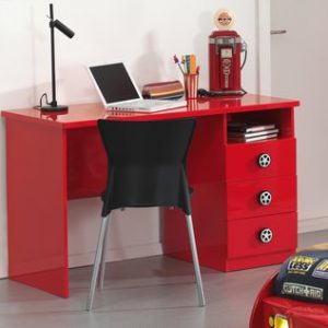 Bureau Mike - 120 x 74,5 x 60 cm - Rood