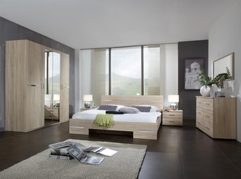 Complete ACTIE slaapkamer Anne - 140 x 190 cm - Ruw eiken