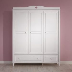 Draaideurkast Emma - 108 x 197 x 55 cm (2 deuren) - Wit