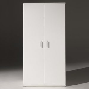 Draaideurkast Mark - 101 x 201 x 57 cm (2 deuren) - Wit