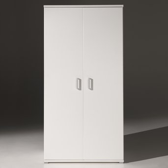 Draaideurkast Mark - 101 x 201 x 57 cm (2 deuren) - Wit