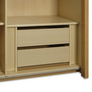 Ladenblok met 2 laden voor zweefdeurkasten - 54 x 45 x 48 cm -