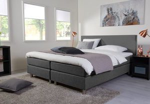 Vlakke boxspring Milton 200 - 120 x 200 cm - Hugo Grijs