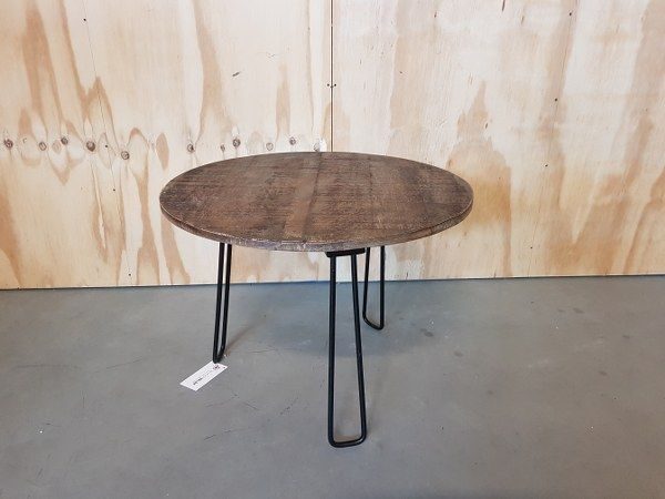 Salontafel hardhout donkerbruin 60 cm