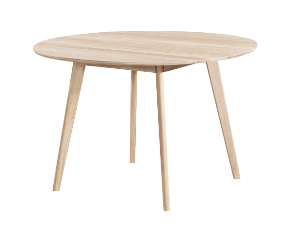 Nordiq Yumi diningtable 115 | white wash - tafel rond - hout - retro vintage design