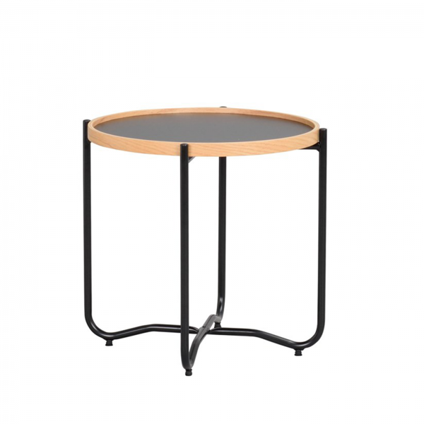 Nordiq Bristol sidetable - Ronde bijzettafel - 50 cm - Scandinavisch design - Afneembaar tafelblad