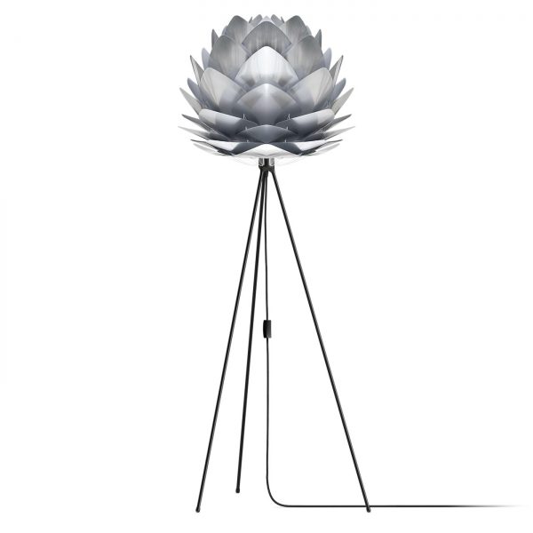 VITA lampen Silvia Zilver - ? 45 cm - Vloerlamp - Vloer tripod zwart