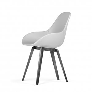 Kubikoff Slice stoel - Dimple POP shell - Kunstleer - Grijs onderstel -