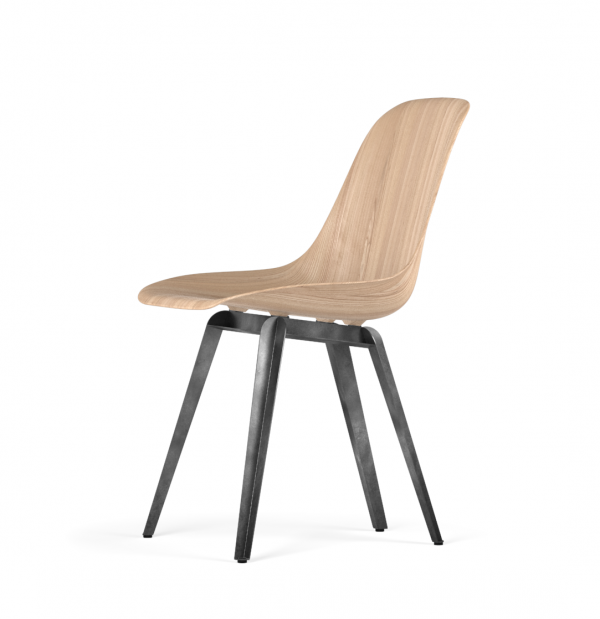 Kubikoff Slice stoel - W9 Side Chair Shell - Grijs onderstel -
