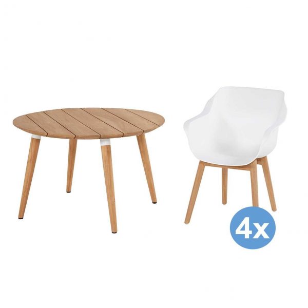 Hartman Sophie Studio tuinset 120 tafel + 4 stoelen (armchair)