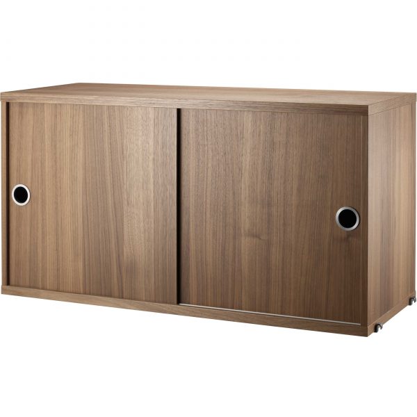 String Kast met schuifdeur 78 x 30 x 42 cm walnoot