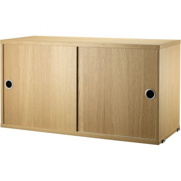 String Kast met schuifdeur 78 x 30 x 42 cm eiken