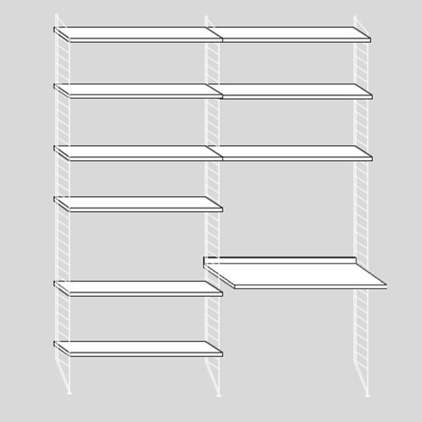 String Kast met tafel medium wit