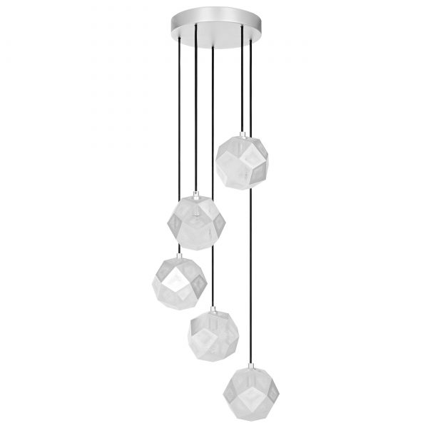 Tom Dixon Etch Mini Chandelier hanglamp soft zilver