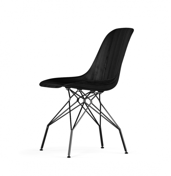 Kubikoff Triple stoel - W9 Side Chair Shell - Zwart onderstel -