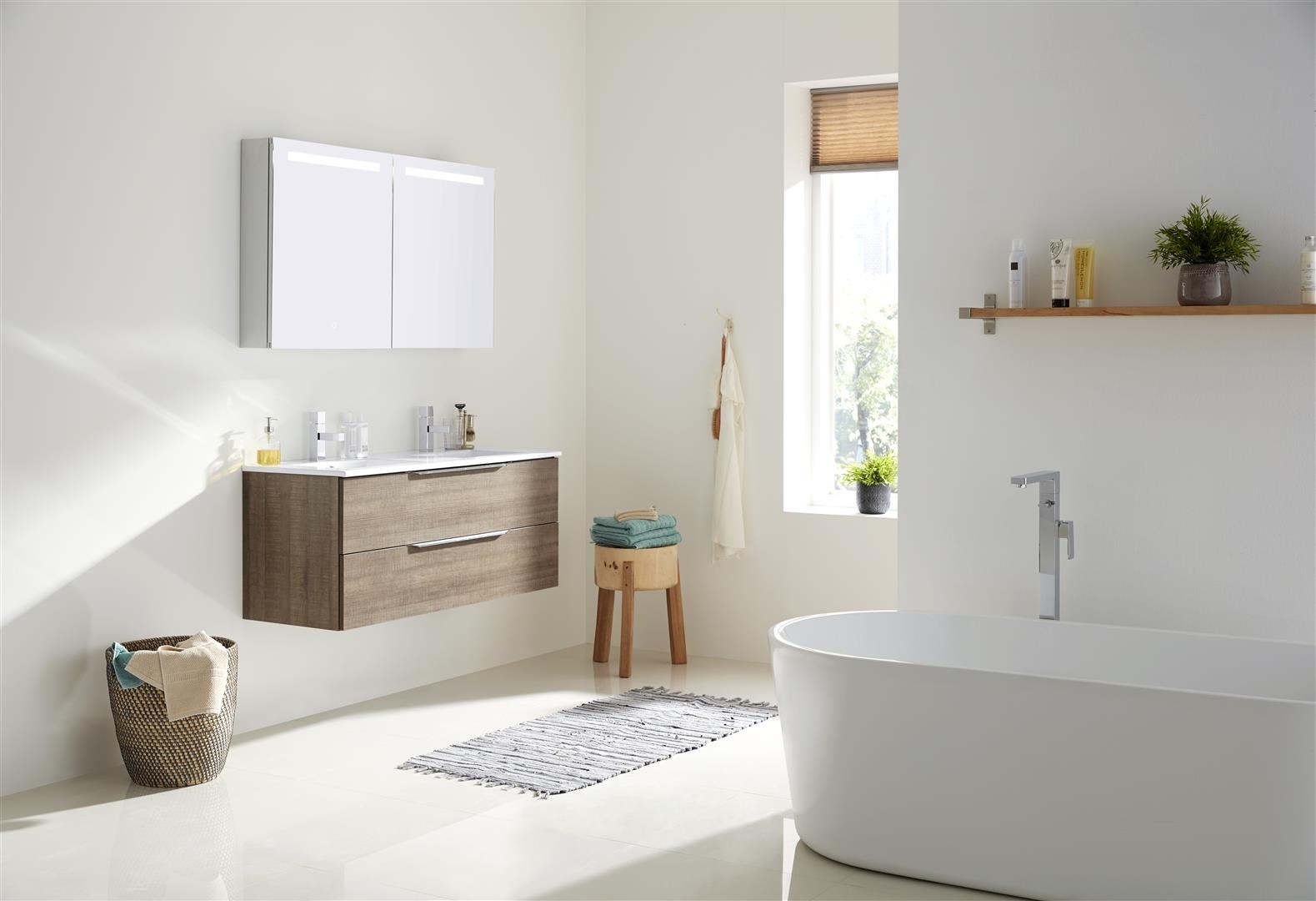 Thebalux Fedde badmeubel 121cm met dubbele wastafel