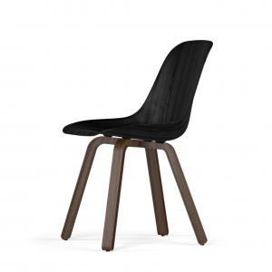 Kubikoff U base stoel - W9 Side Chair Shell - Walnoten onderstel -