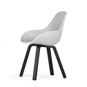 Kubikoff U base stoel - Dimple POP shell - Kunstleer - Zwart onderstel -